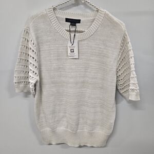 NEW! Sanctuary 100% Cotton Cream/Ivory Knitted Top